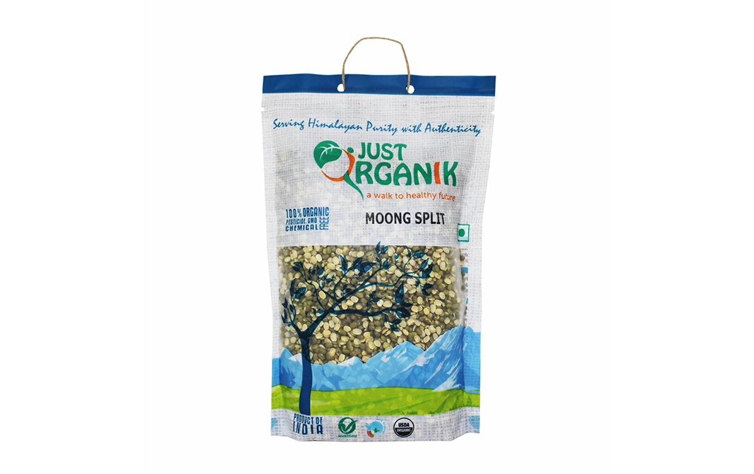 Just Organik Moong Split   Pack  500 grams